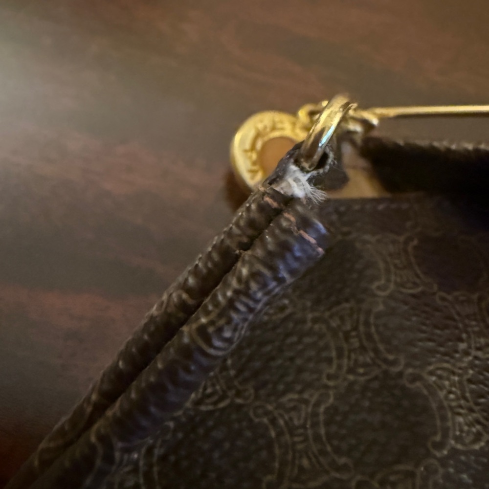 Celine Macadam Triangular Brown Leather Coin Purse COA EUC - Picture 10 of 16